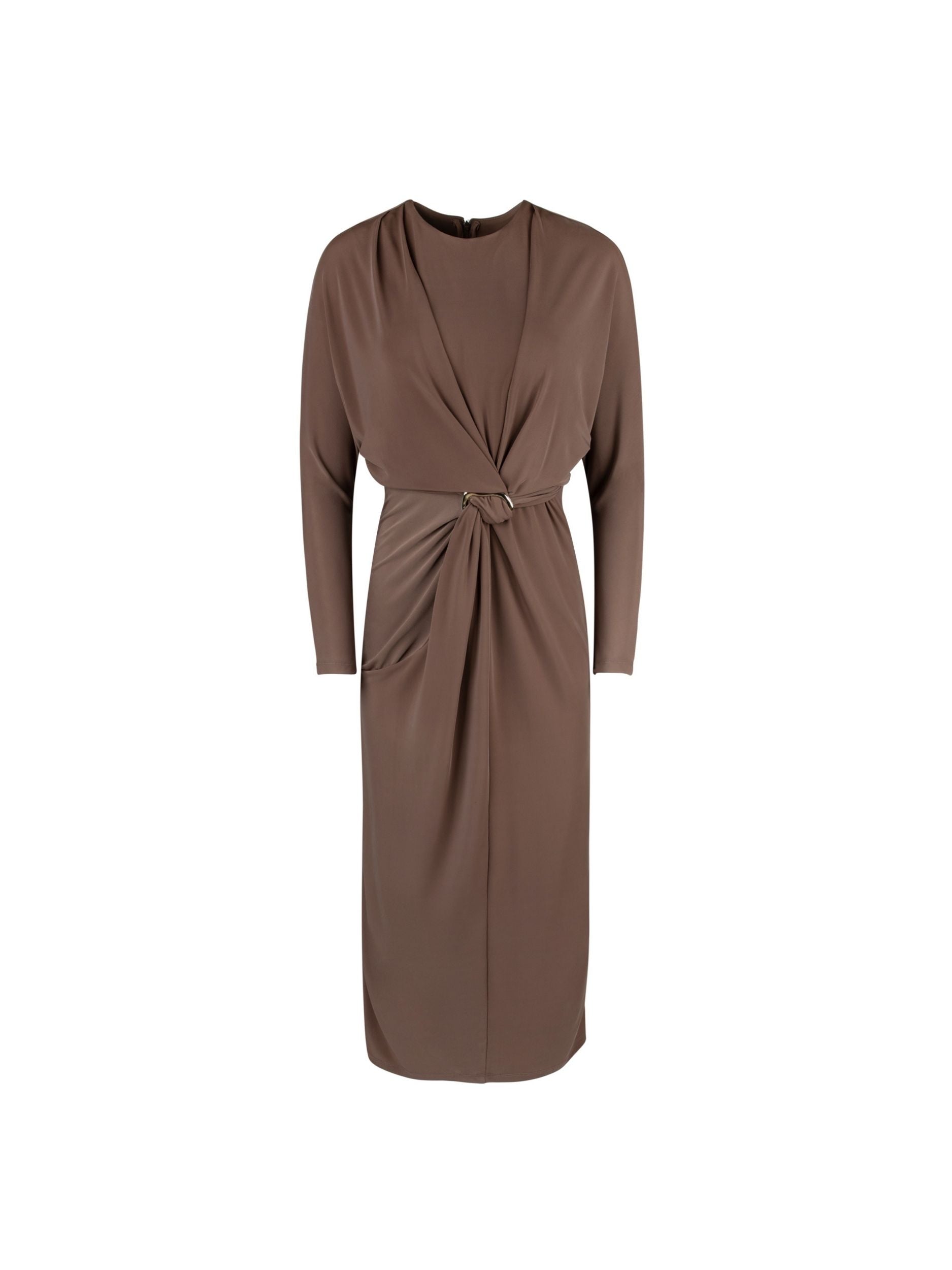 green emerald velvet dress Mocha Gathered Maxi Dress XX-Large