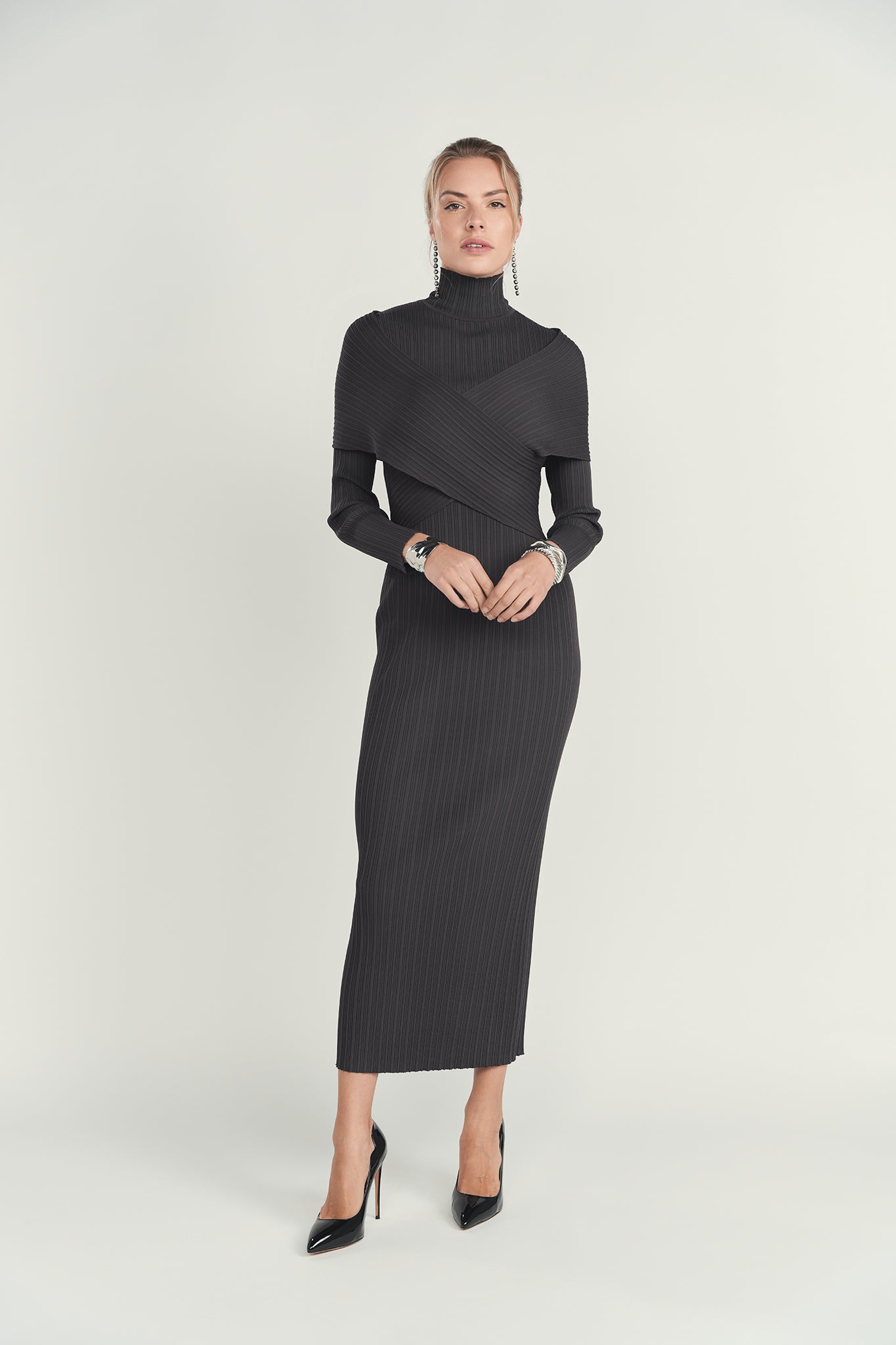 Crisscross Knit Maxi Dress