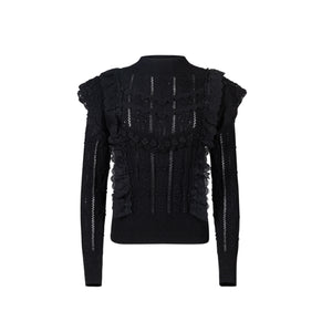 Pointelle Sweater Black