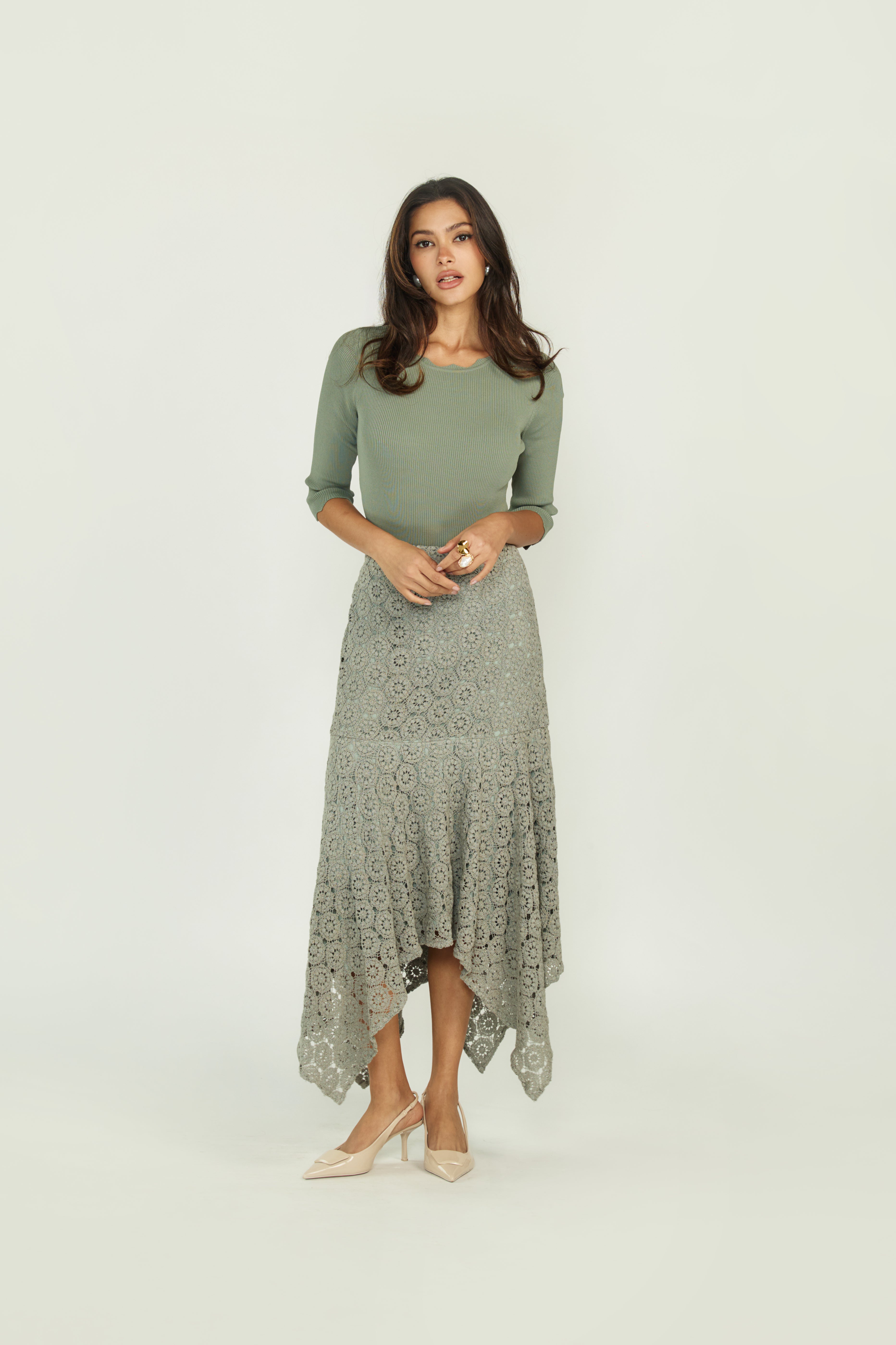 【ATELIER EDITION】LACE BANDING SKIRT Skirts