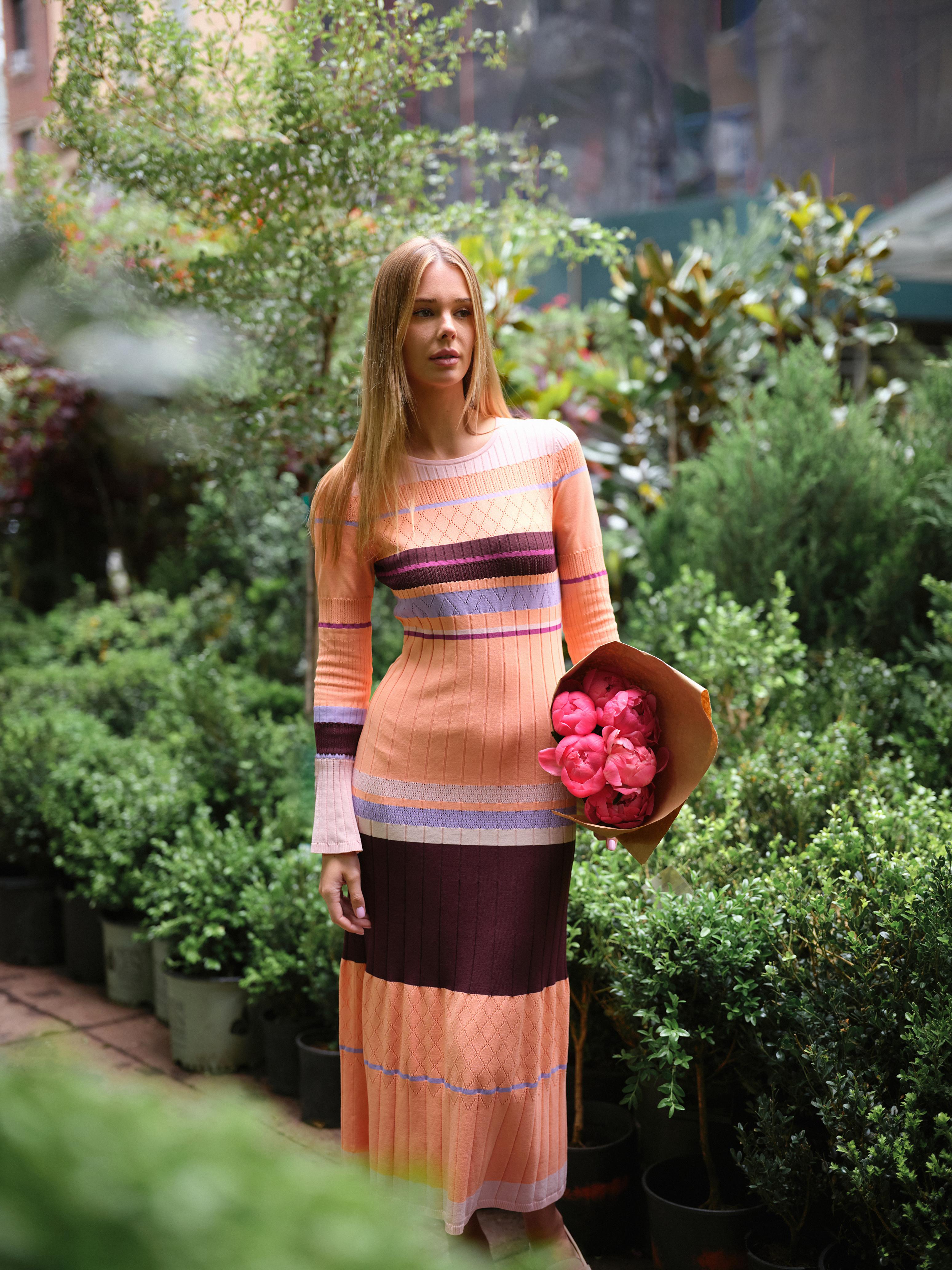 Chromatic Knit Dress - Sunset Large Chromatic Knit Dress - Sunset Large