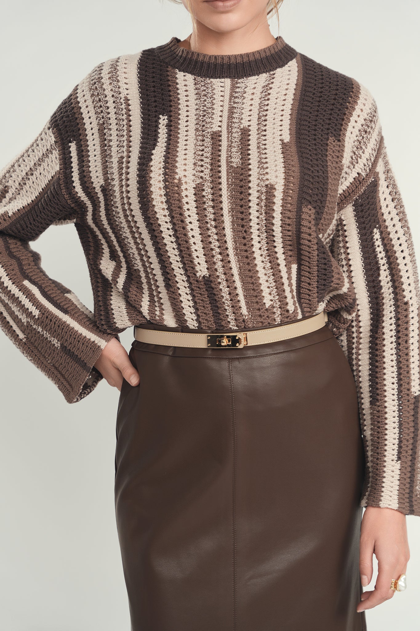 Multi Stripe Knit Sweater