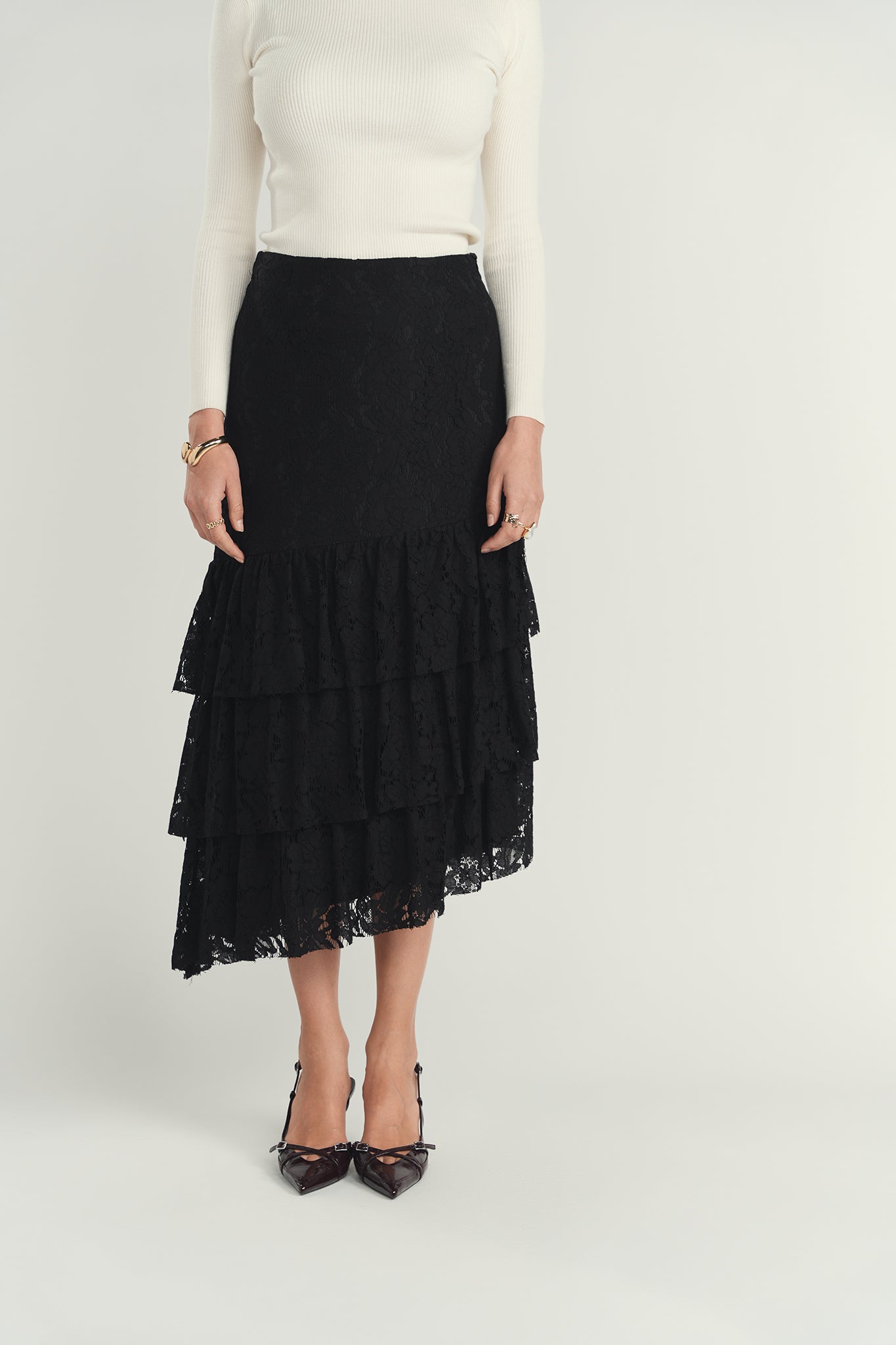 Noir Asymmetrical Skirt