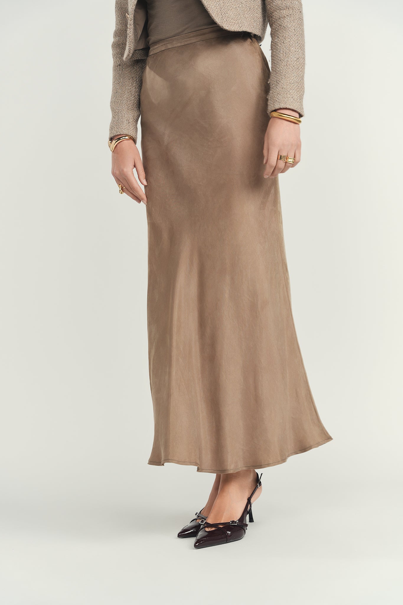 Cupro Soie Skirt - Sand