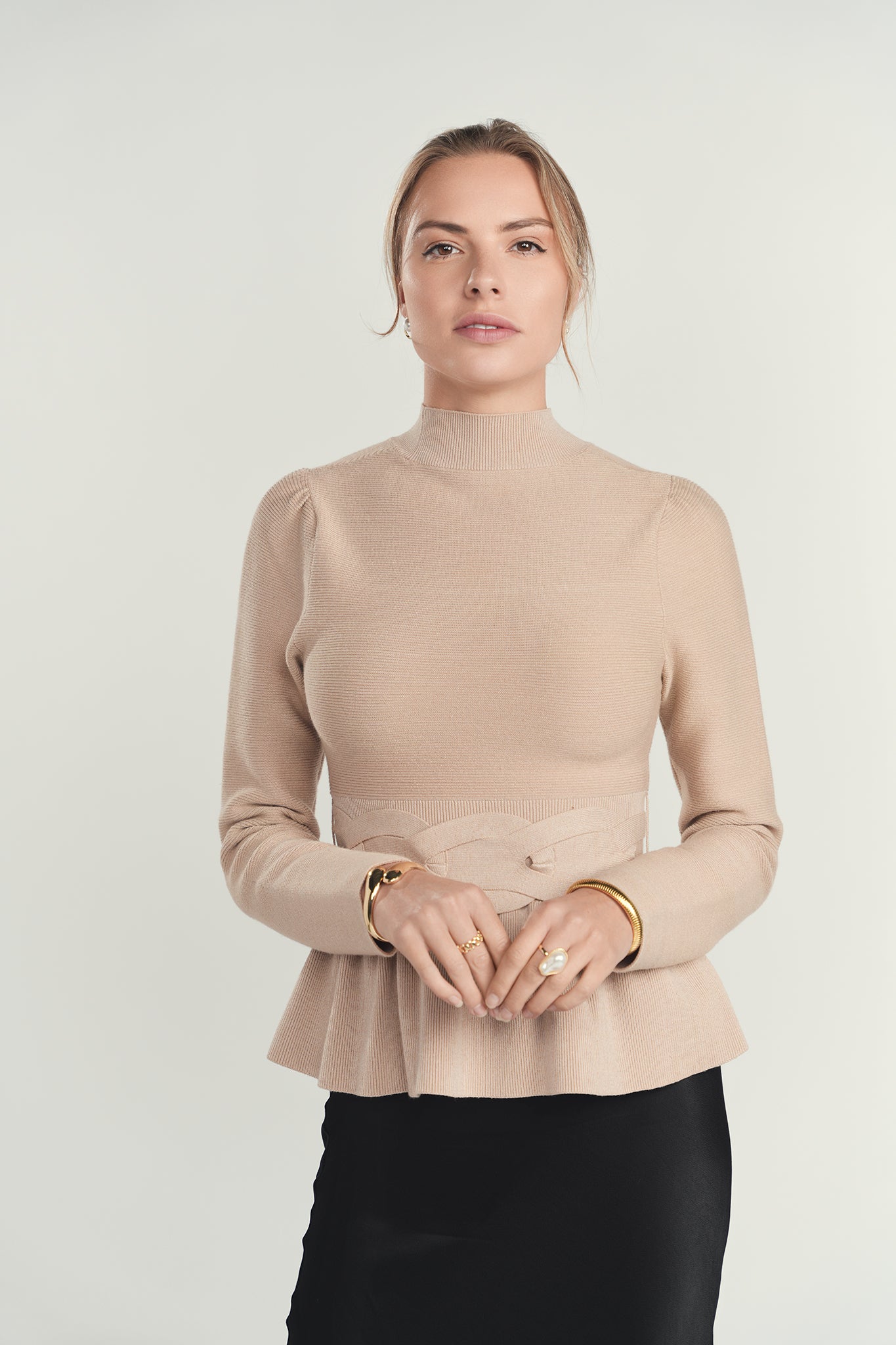 Shimmer Peplum Sweater