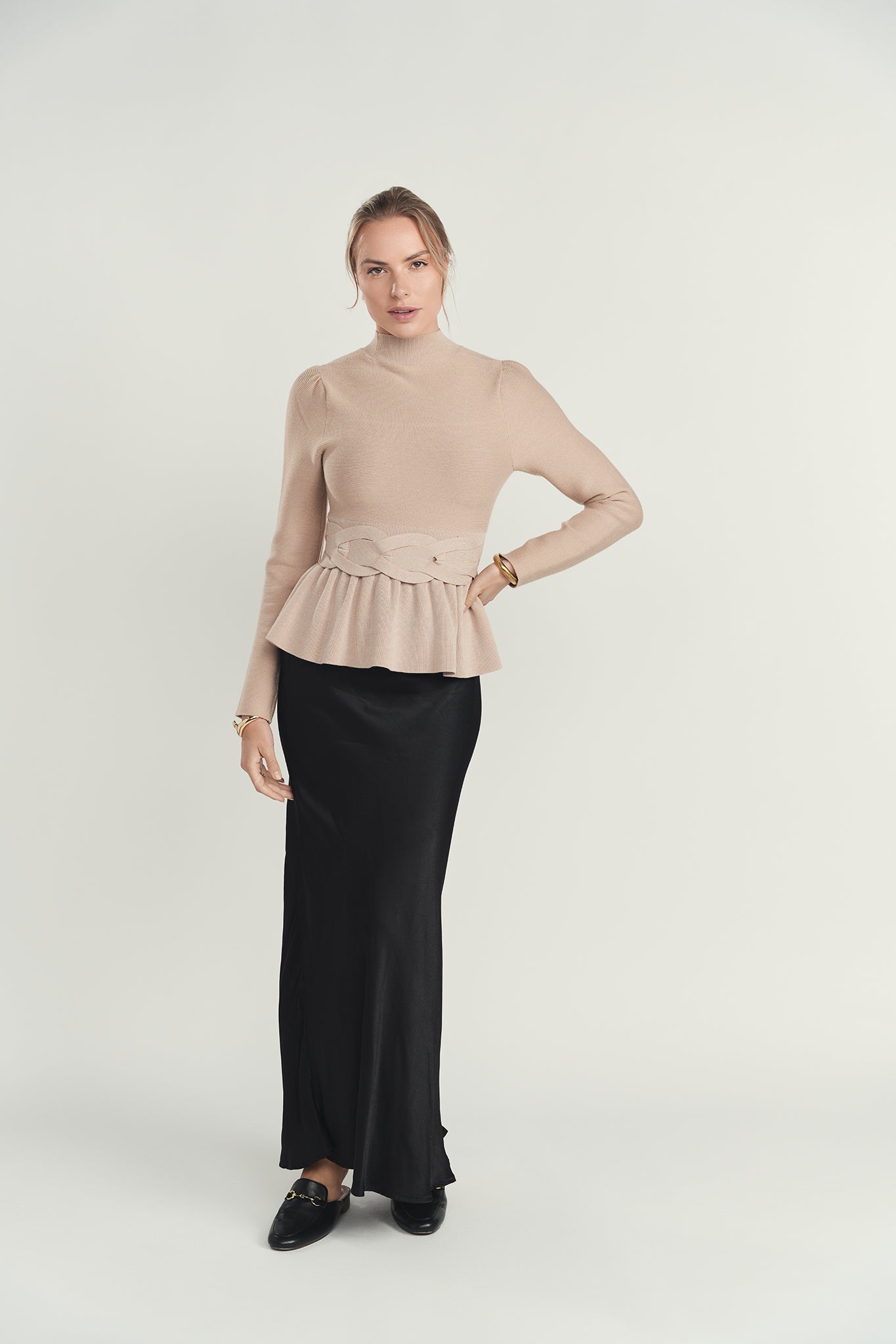 Shimmer Peplum Sweater