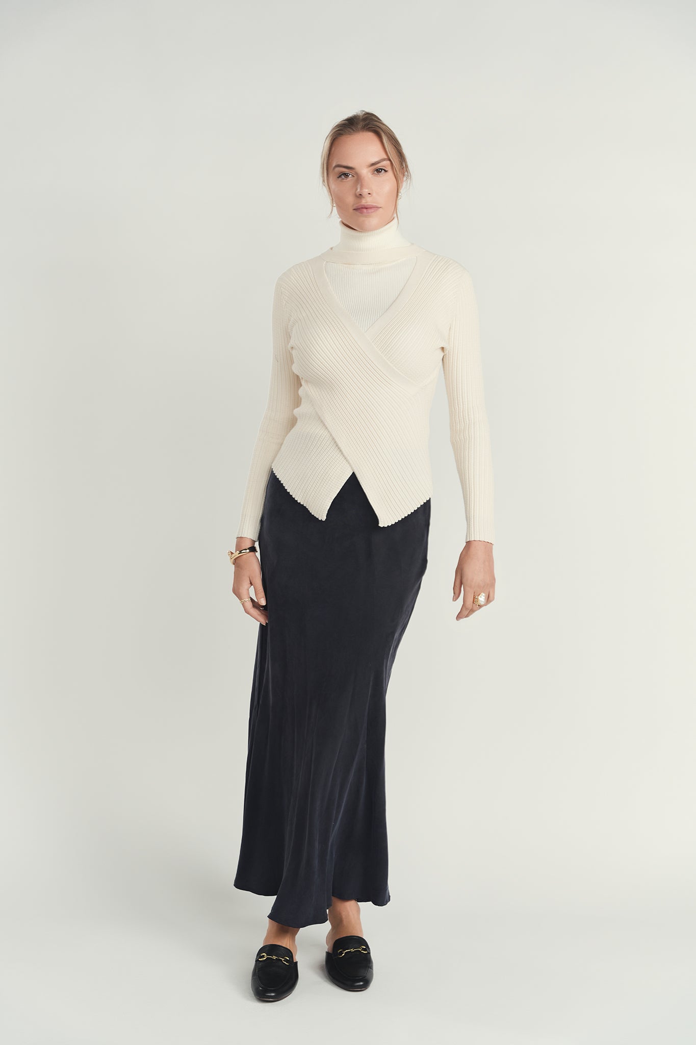 Cream V-Neck Sweater