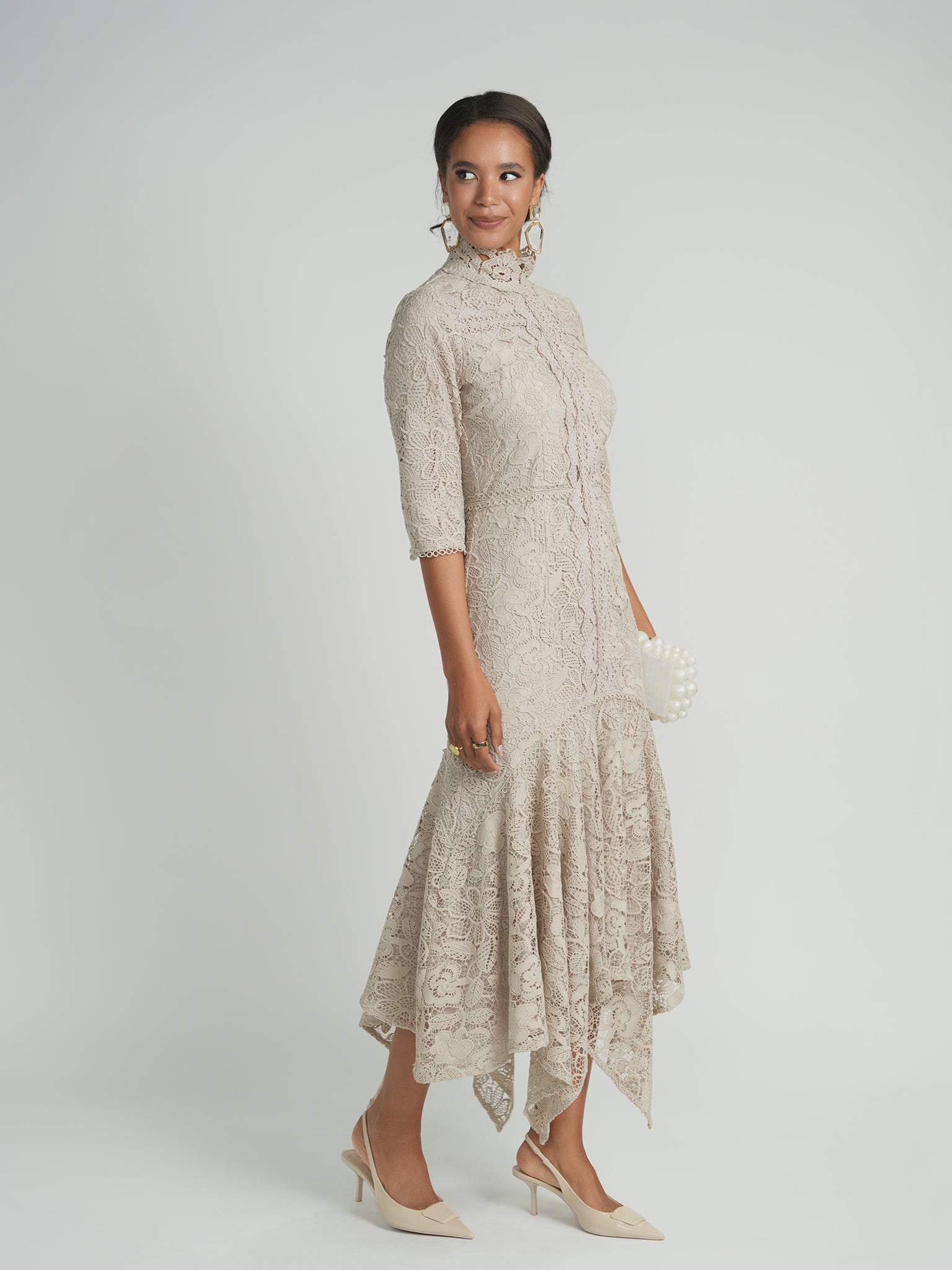 Cascade Lace Maxi Dress