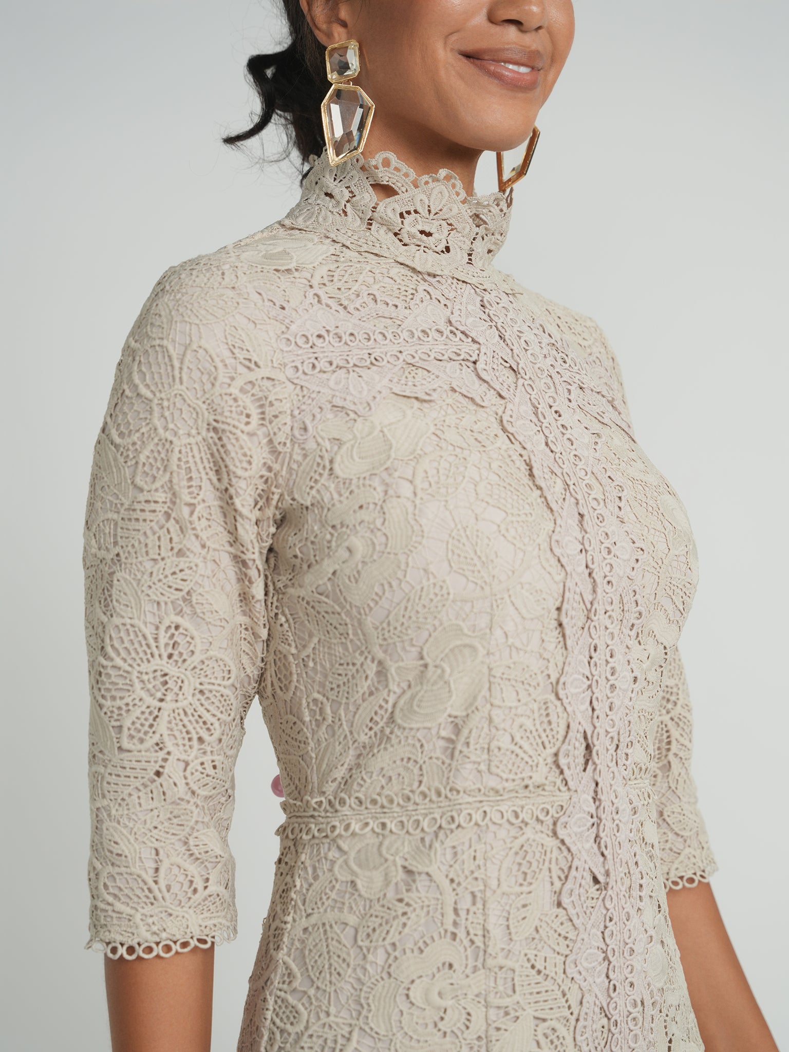 Cascade Lace Maxi Dress