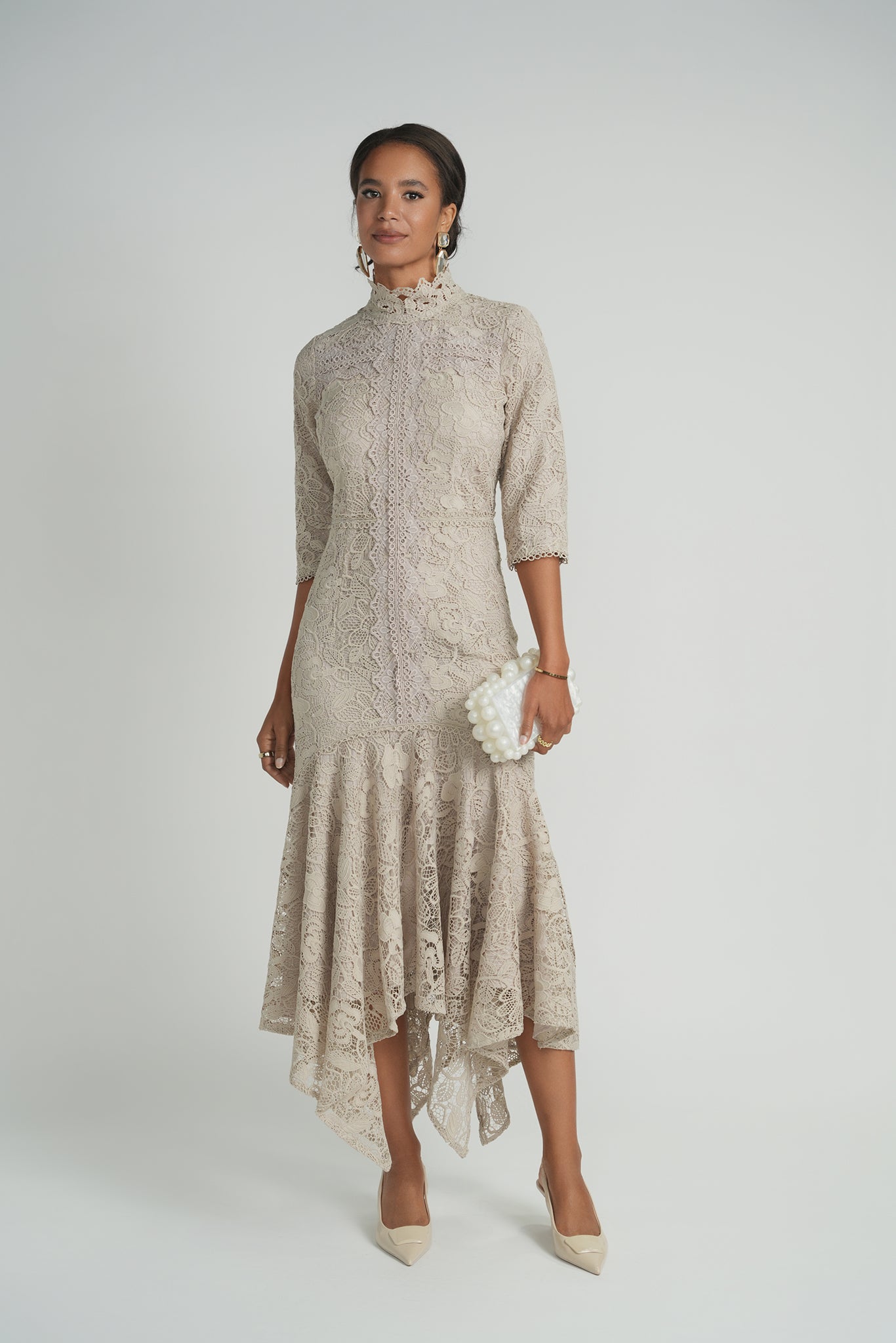 Cascade Lace Maxi Dress