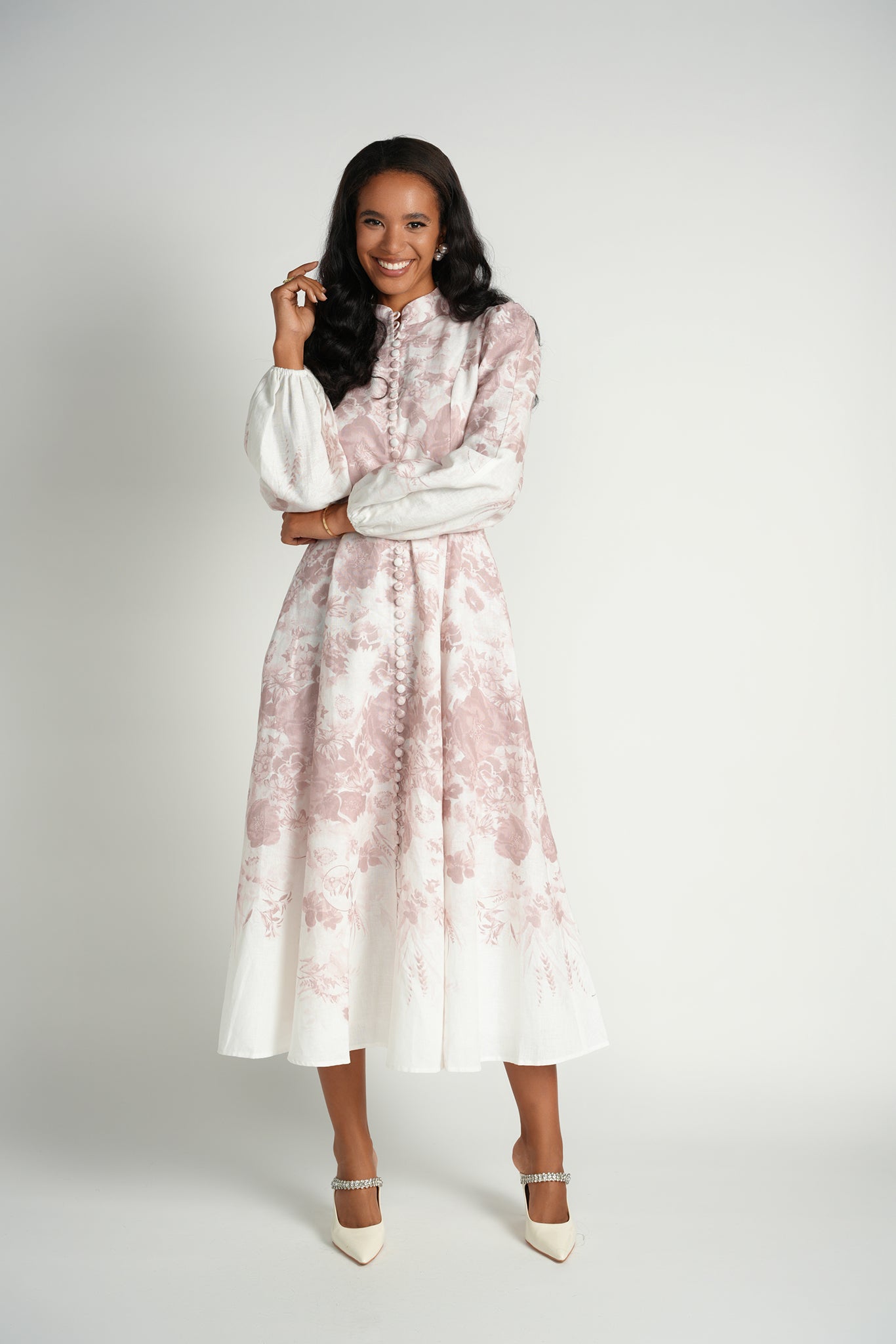 Belted Maxi Linen Dress
